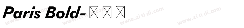 Paris Bold字体转换